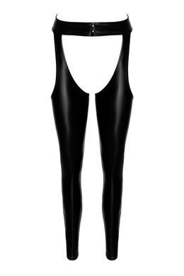 Легінси Noir Handmade F323 Rebel, 3XL, black, під латекс, з відкритими стегнами та сідницями SX0374 фото