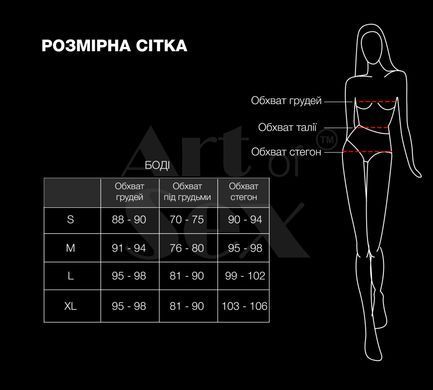 Вінілове боді з рукавами Art of Sex - Jessica, з ефектом мокрого оксамиту, розмір L SX4664 фото