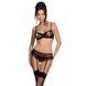 Сексуальный комплект с поясом для чулок LOVELIA SET black XXL/XXXL - Passion SO4779 фото 1