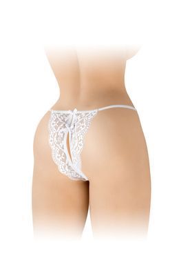 Трусики з відкритим доступом Fashion Secret Cindy White, мереживо з бантиком SX2622 фото