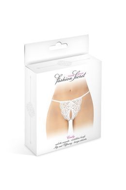 Трусики з відкритим доступом Fashion Secret Cindy White, мереживо з бантиком SX2622 фото