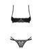 Комплект Obsessive Nutris 2-pcs crotchless set, XL/2XL, ліф з відкритими чашками, трусики з доступом SX1171 фото 3